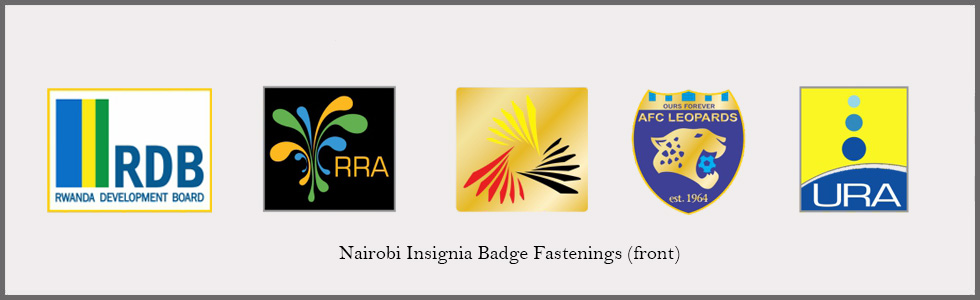 Nairobi Insignia Badge Fastenings
